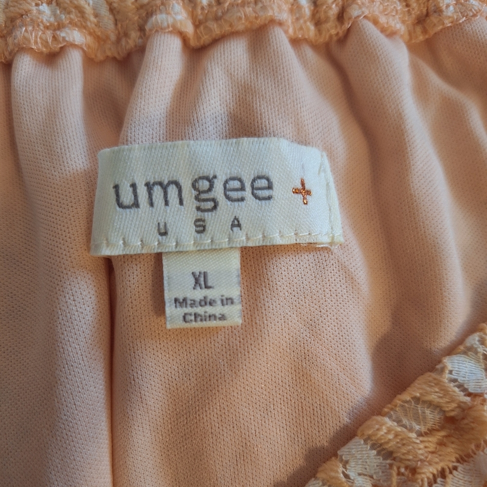 Umgee coral lace flounce dress XL *R - Picture 4 of 6